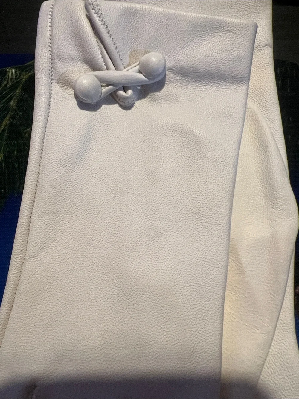 Vintage Italian, leather White Women's Dress Gloves